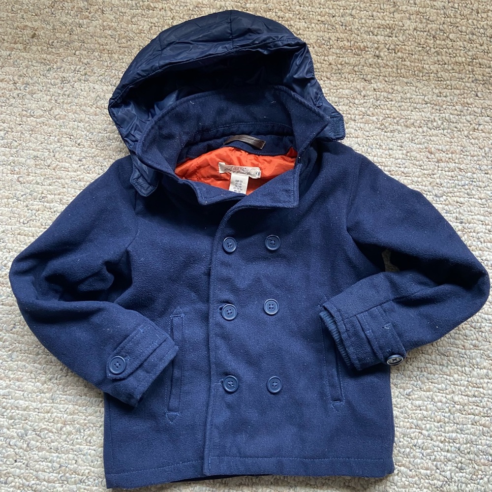 EUC boys navy peacoat